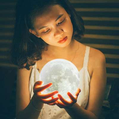 ABS PVC Moon Ocean Wave Star Projector Lamp Touch Control Durable