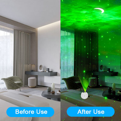 5V 2A USB Moon And Stars Night Light Projector Voice Control