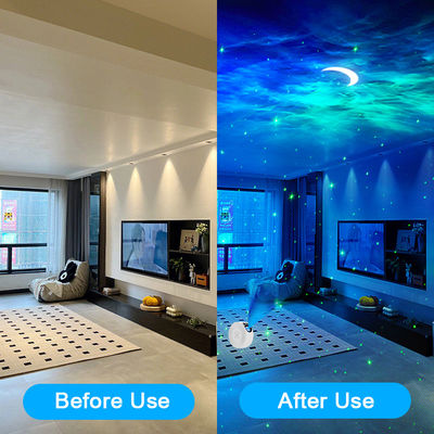 Practical 5V Sky Moonlight Projector , ABS Rotating Moon Star Projection Lamp