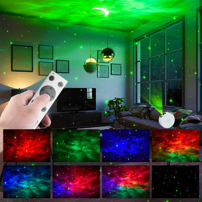 Multiscene RGB Star Moon Night Light , Voice Control Moon Nebula Lamp Projector