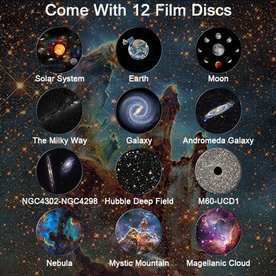 12 HD Film Discs Planetarium Galaxy Projector With Timing Adjustable