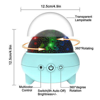 Bedroom RGB Star Projector Animal , Multiscene Mermaid Night Light Projector