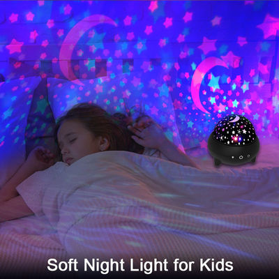 360 Degree Rotatable Starry Night Light Projector 9 Colors Adjustable For Kids