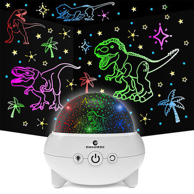 Multicolor Rotatable Dinosaur Projector Lamp , Kids Animal Star Light Projector