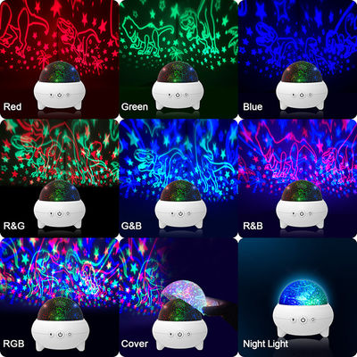 Multicolor Rotatable Dinosaur Projector Lamp , Kids Animal Star Light Projector
