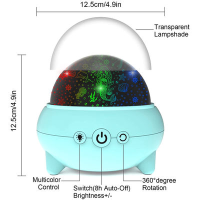 RGB Mermaid Starry Night Light Projector Multiscene 360 Degree Rotating