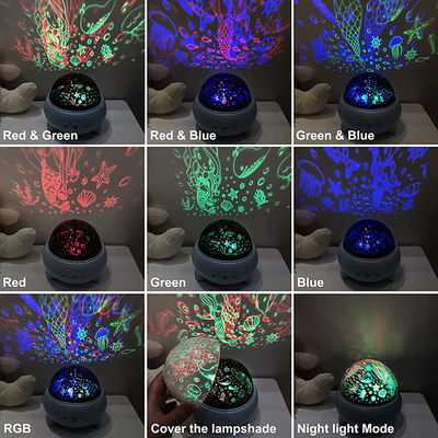 RGB Mermaid Starry Night Light Projector Multiscene 360 Degree Rotating