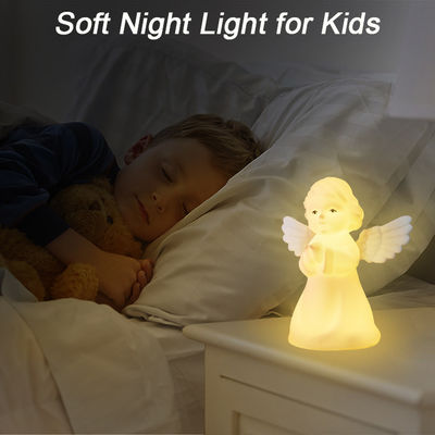 OEM Multicolor Silicone Night Light Angel Shape Adjustable Brightness