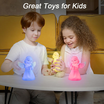 OEM Multicolor Silicone Night Light Angel Shape Adjustable Brightness
