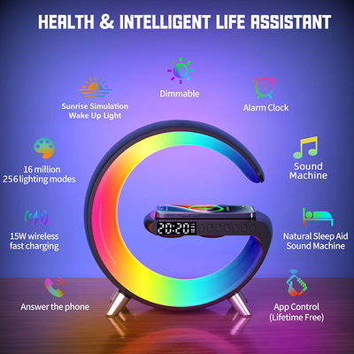 Wireless Charger G Smart Light Sound Machine RGB App Control G Speaker Lamp