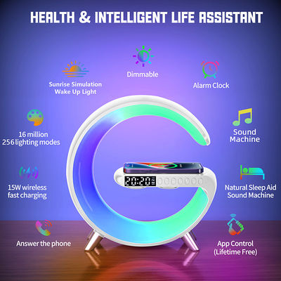 G-Speaker-Lighting Smart Light Sound Machine with Large and Small Size Options White and Black Color