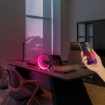 White/Black G Speaker Lamp with Bluetooth and Voice Control
