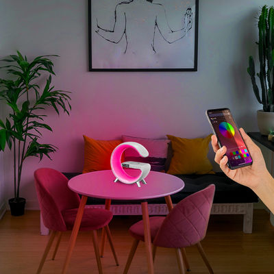G-Speaker-Lighting Smart Light Sound Machine with Large and Small Size Options White and Black Color