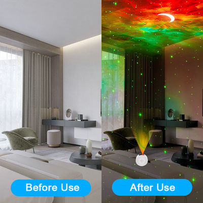 Adjustable Ceiling Moon Star Projector Multicolor 8 Star Cloud Modes