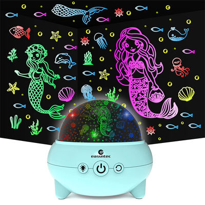 RGB Mermaid Starry Night Light Projector Multiscene 360 Degree Rotating
